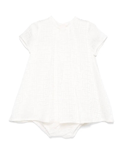 Платье с монограммой, белый Balmain kids