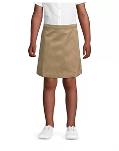 Шорты-юбка Chino Above Knee для девочек Big Girls Blend, коричневый/бежевый Lands' end