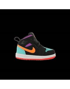 Кроссовки Jordan 1 Mid 'Black Multi', разноцветный Air jordan