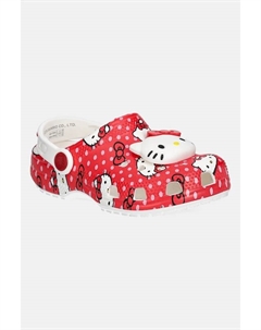 Классические шлепанцы Hello Kitty красные, красный Crocs