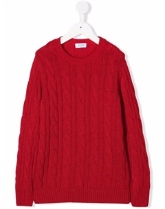 Джемпер фактурной вязки, красный Siola