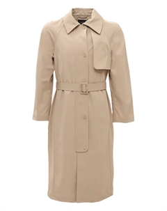 Тренч с рукавами реглан и поясом, нейтральный Emporio armani kids