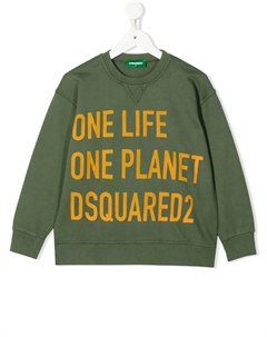 Толстовка с надписью, зеленый Dsquared2 kids