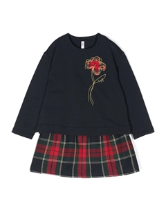 Комплект из топа и юбки в клетку тартан, синий Il gufo