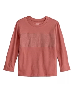 Детская футболка с длинным рукавом для мальчиков Essential Blocked, цвет dusty red Jumping beans