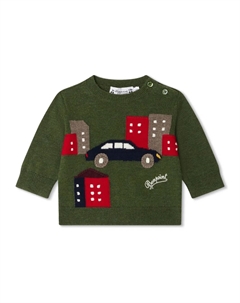 Джемпер Almire с вышивкой, зеленый Bonpoint