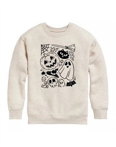 Девочки 7-16 худи с принтом Halloween Doodle Crew, бежевый Licensed character