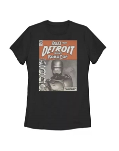 Футболка с комиксом "Истории робокопа из Детройта" для подростков, черный Licensed character