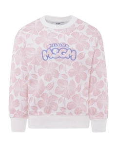 Толстовка с цветочным принтом, розовый Msgm kids