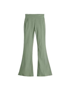 Девушки 6-20 высокие ребристые расклешенные леггинсы в обычных и больших размерах, цвет malyn olive So