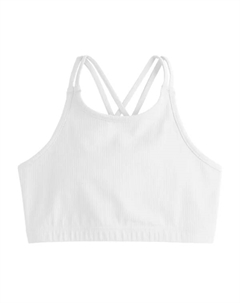 Спортивный бюстгальтер с перекрещивающимися бретелями на спине для девочек 7-20 лет, стандартные и большие размеры, белый Tek gear