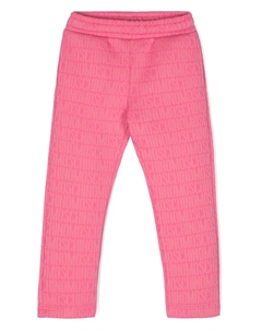 Прямые брюки с логотипом, розовый Moschino kids