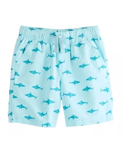 Шорты прямые поплиновые для мальчиков 4-12 лет, цвет teal sharks Jumping beans