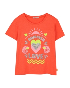 Футболка с пайетками, оранжевый Billieblush