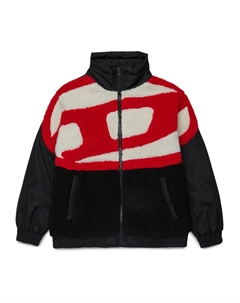 Бомбер Oval D со вставками, черный Diesel kids