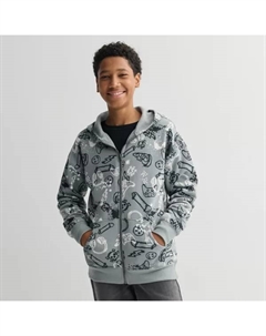 Толстовка свободного кроя с застежкой-молнией для мальчиков 8-20 лет, обычная и хаски расцветка, цвет grey graffiti Sonoma goods for life