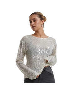 Лонгслив Sequins, серый Urban classics