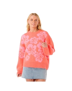 Толстовка Hibiscus Heat Jacquard Crew, оранжевый Rip curl