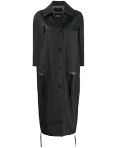 Yang li однобортное пальто с карманами на молнии 40 черный Yang li