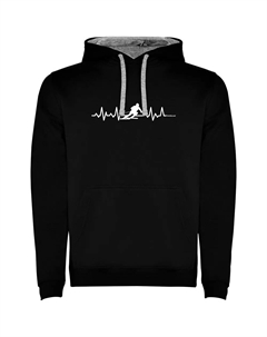 Худи Skiing Heartbeat Two-Colour, черный Kruskis