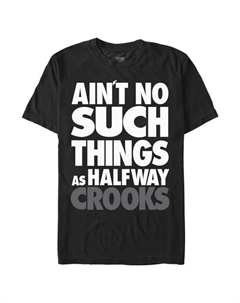 Мужская футболка Crooks and Castle "Нет такого понятия, как полукриминал", черный Licensed character