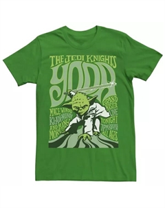 Мужская футболка с принтом «Йода и рыцари-джедаи сегодня вечером» из «Звездных войн», цвет kelly Licensed character