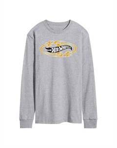 Мужская кофта с длинным рукавом и логотипом пламени, серый Hot wheels