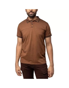 Мужская короткая поло для гольфа с вставками из пике, цвет sienna Xray