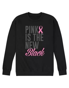 Мужская розовая флисовая толстовка "Pink is the new black", черный Licensed character