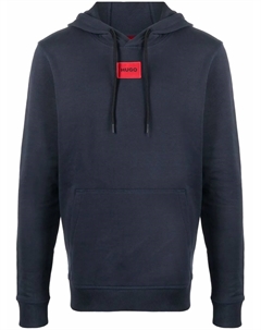 Худи с нашивкой-логотипом, синий Hugo