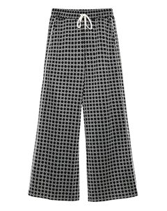 Брюки с геометрическим узором и завязками, черный Amiri