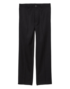 Шерстяные брюки с логотипом, черный Prada