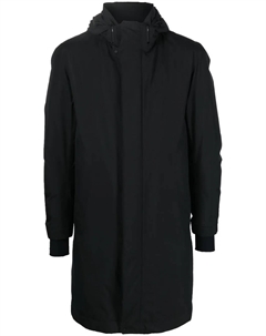 Длинный пуховик с капюшоном, черный Herno