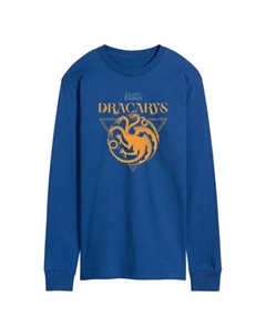 Мужская футболка с длинным рукавом и принтом «Игра престолов» Дракариса, синий Licensed character