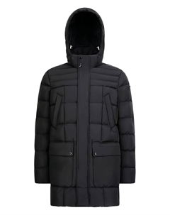 Стеганая куртка Hilstone с капюшоном, черный Geox