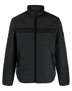 Пуховик с вышитым логотипом, черный Tommy hilfiger