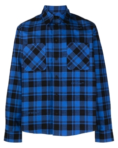 Клетчатая рубашка на молнии, синий Off-white