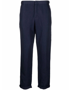 Льняные брюки Griffon строгого кроя, синий Orlebar brown