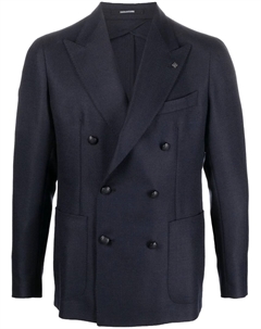 Двубортный пиджак на пуговицах, синий Tagliatore