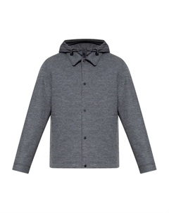 Куртка-рубашка на пуговицах с капюшоном, серый Woolrich