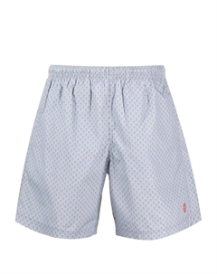 Плавки-шорты с принтом Skull, синий Alexander mcqueen