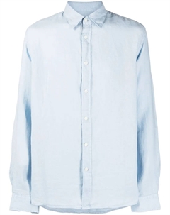 Льняная рубашка с длинными рукавами, синий Woolrich