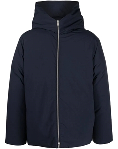 Пуховик с капюшоном, синий Jil sander