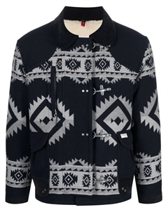 Куртка с геометричным узором и карманами, синий Fay