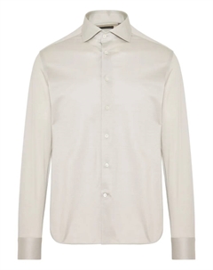 Рубашка с длинными рукавами и застежкой на пуговицы, серый Corneliani