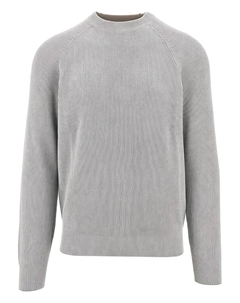 Пуловер в рубчик, серый Brunello cucinelli