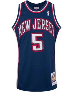 Топ New Jersey Nets Jason Kidd, синий Mitchell and ness