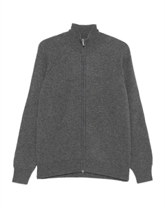 Кардиган на молнии в рубчик, серый Barba