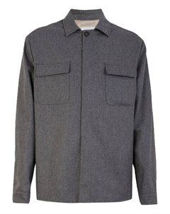Рубашка с длинными рукавами и накладными карманами, серый Eleventy