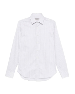 Рубашка в тонкую полоску с длинными рукавами, серый Canali